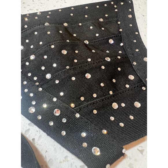 Fashion Nova icy girl Sparkly Black Swimsuit - Size Large - Excellent - Picture 7 of 8